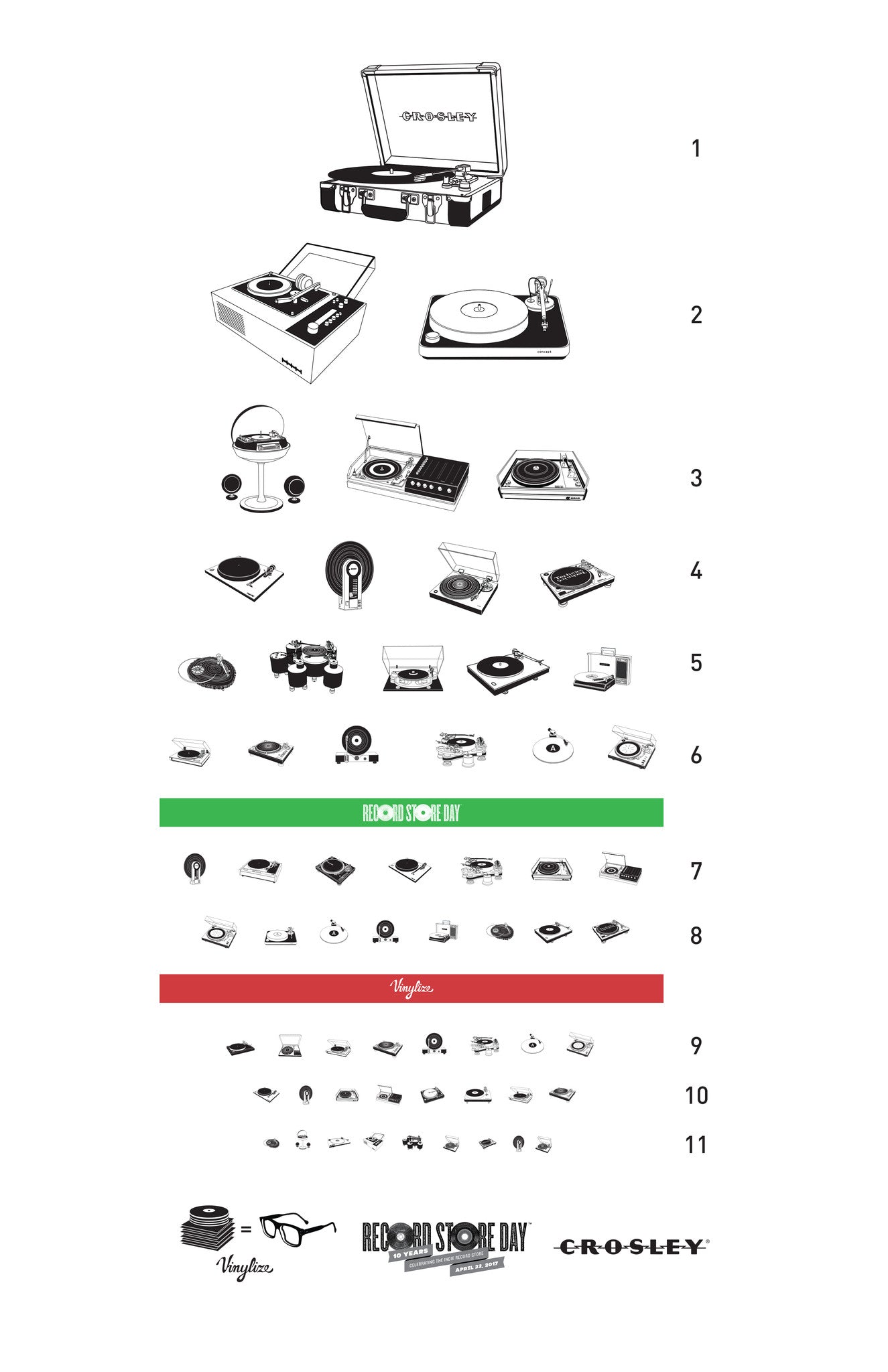 Vinylize X Record Store Day X Crosley
