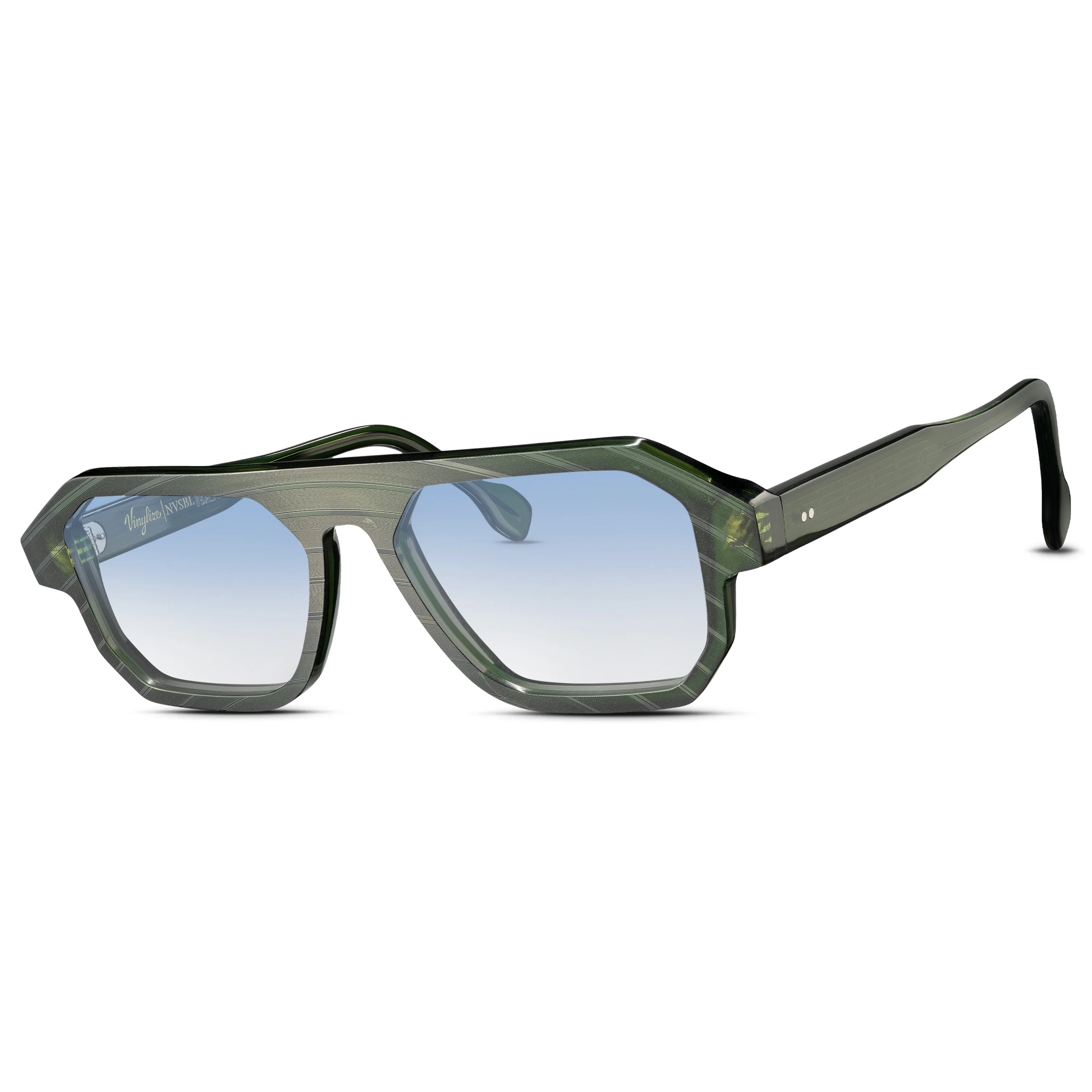 unique goggles Billy Idol-Inspired Geometric Frame Made from Real Vinyl