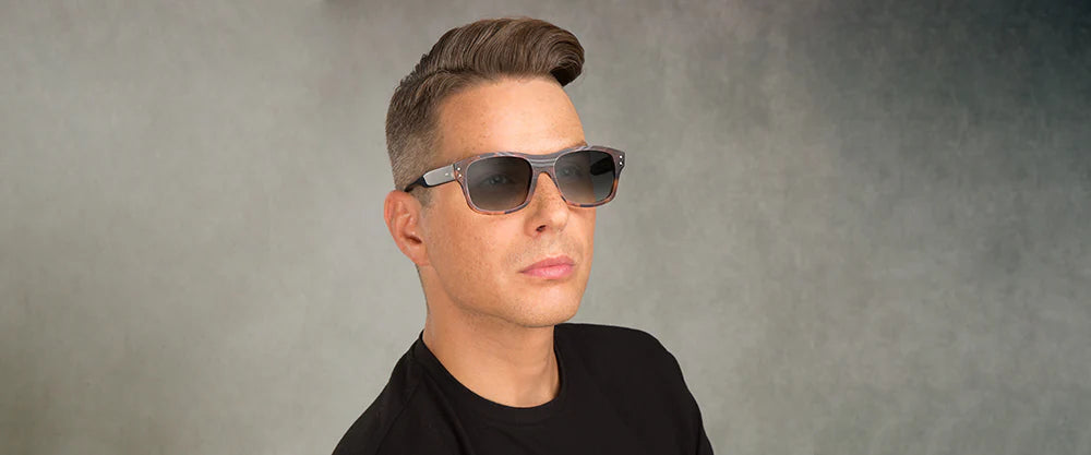 The classic wayfarer style Vinylized and our only model with a 10 degree pantoscopic tilt. Doubles for both sunglasses and optical frames for that timeless look.&nbsp;