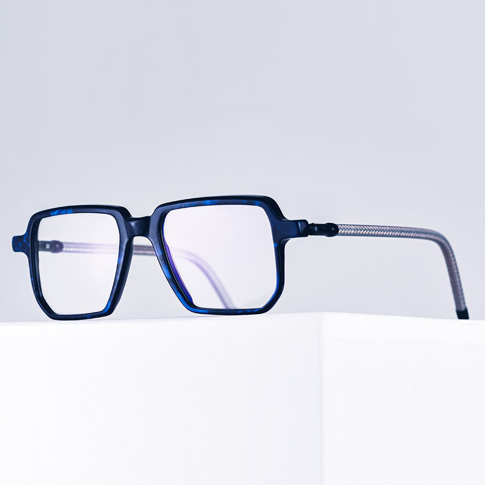 Blue Frame Eyeglasses - Vinylize Eyewear