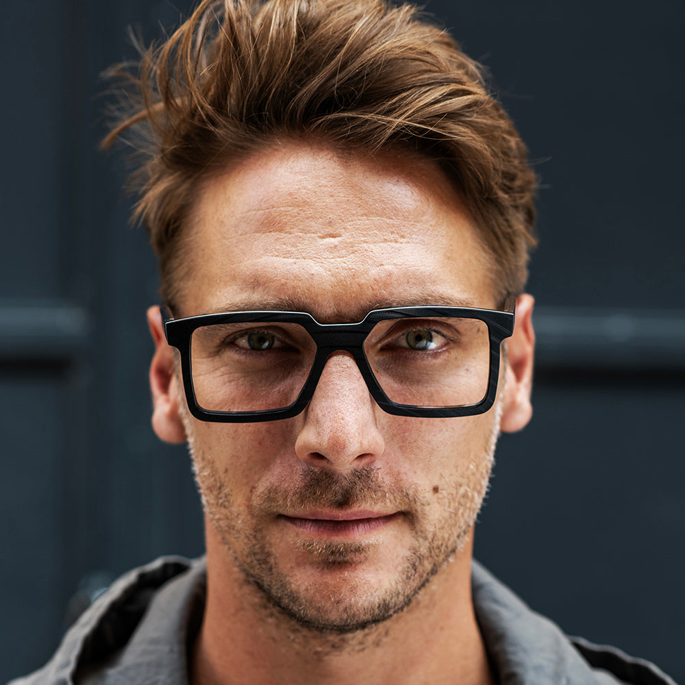 Handcrafted Vinylize eyeglass frame made from real vinyl record