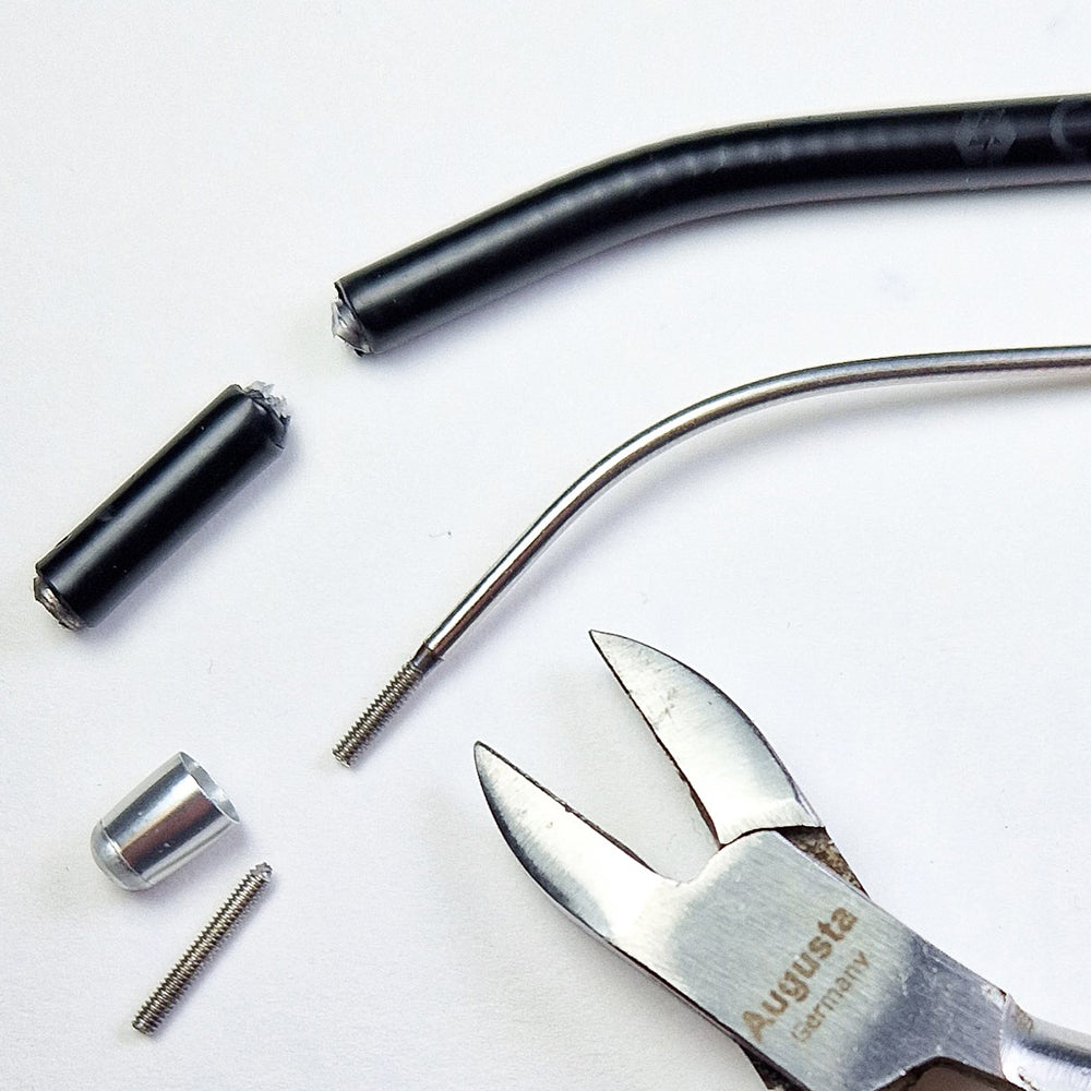 Upcycled bicycle brake cables- Vinylize eyewear
